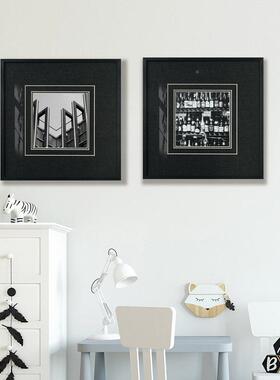 空酒现瓶黑建筑装画艺术摄影画框代简约风挂墙饰小白众A988202卡