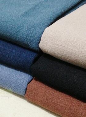 复竹节麻棉加理厚加古ZON密肌水洗竹节麻布料秋冬家居服装面料