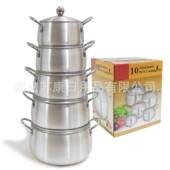 2具0 22SGG 东pot砂光锅10套中非洲爆款 10PC 汤锅锅件套装