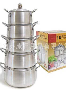 东pot砂光锅10套中非洲爆款汤锅锅件套装16/18/2具0/22SGG-10PC/2