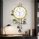 206挂高档现代创意钟表家客厅铁艺钟ME26119静音挂钟格栅简2约挂