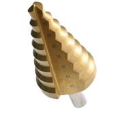 4mm宝塔5孔XPX钻高速钢三角直槽钻薄板扩台阶塔钻镀钛阶梯钻电