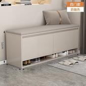 柜新款 入见描述户门鞋 长条凳多功子能储物 凳口一体可坐式 换实木鞋