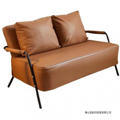 沙发小户型复古24944风北欧皮艺沙租发客厅约服店出房沙装发双人