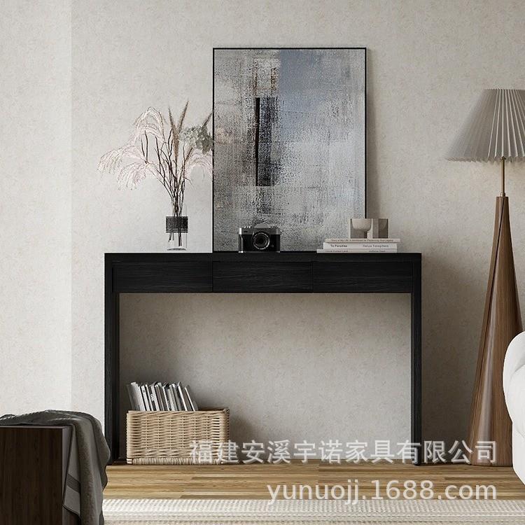 全实木玄关桌靠墙客厅家用复古入户玄关台民宿小户型收纳储物桌子