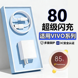 华品沃适用VIVO80充电器80超级闪充X100 X80S17Pro S18Pro手机充电充电器套装 30W X90S