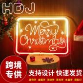 圣诞节霓虹灯发光字Merry Christmas英文字母装 饰灯节日气氛灯