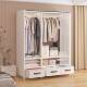 简易衣衣柜落地储柜理柜出租屋整RS多层日式 挂 布衣柜大容量物简装