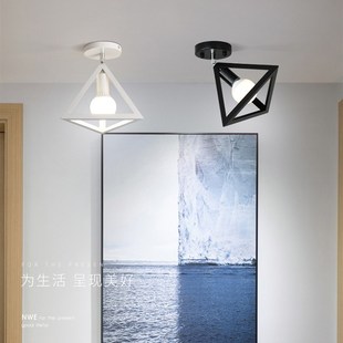 北欧阁楼储物间衣帽间斜尖灯射灯led 吸顶灯客厅角落阳台玄关灯具