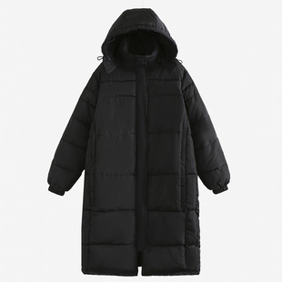 胖mm中长款 大码 连帽棉衣 新款 加肥加大200斤女棉服外套2023年冬季