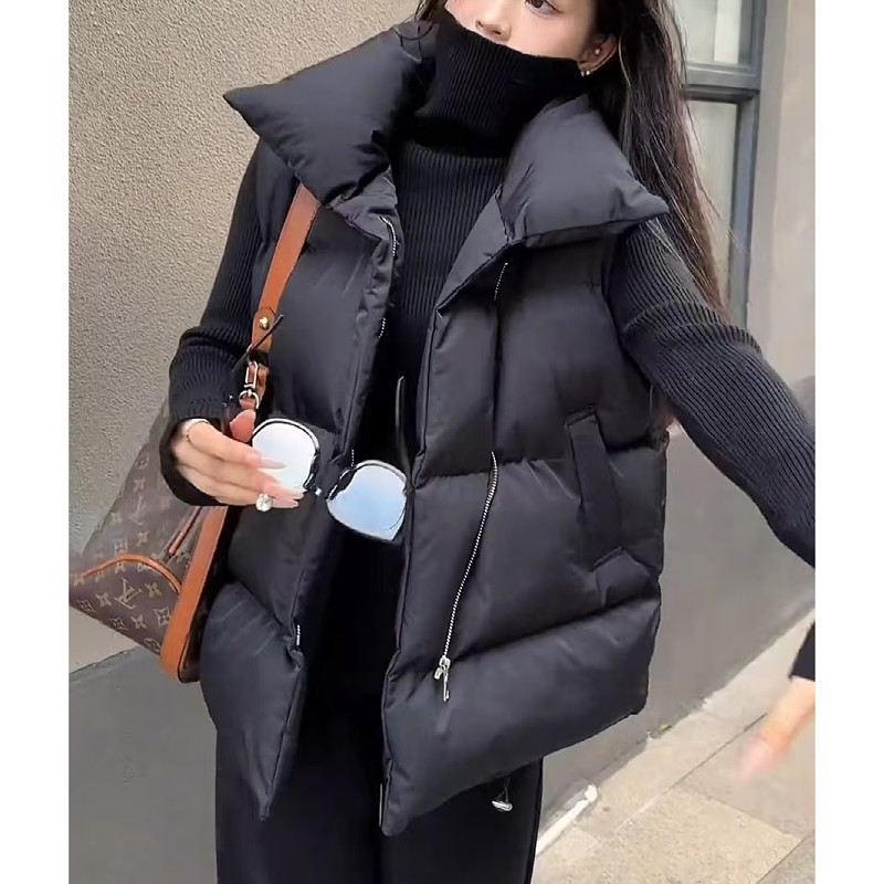 普江时尚棉马甲女外穿冬季2025年新款大码胖mm短款面包服马夹外套