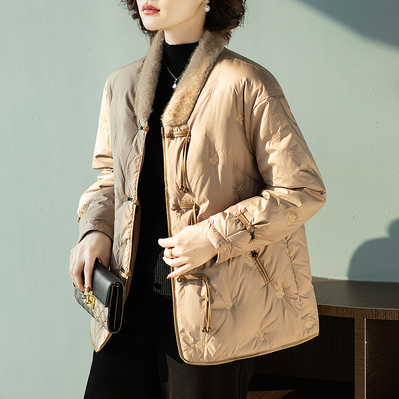 妈妈羽绒服冬装新中式202