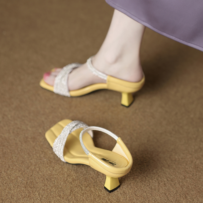 高跟拖鞋女夏外穿2025新