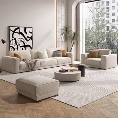 豆块可拆洗简棉WGI麻猫抓布腐艺沙发家用小户型客油厅约现代奶风