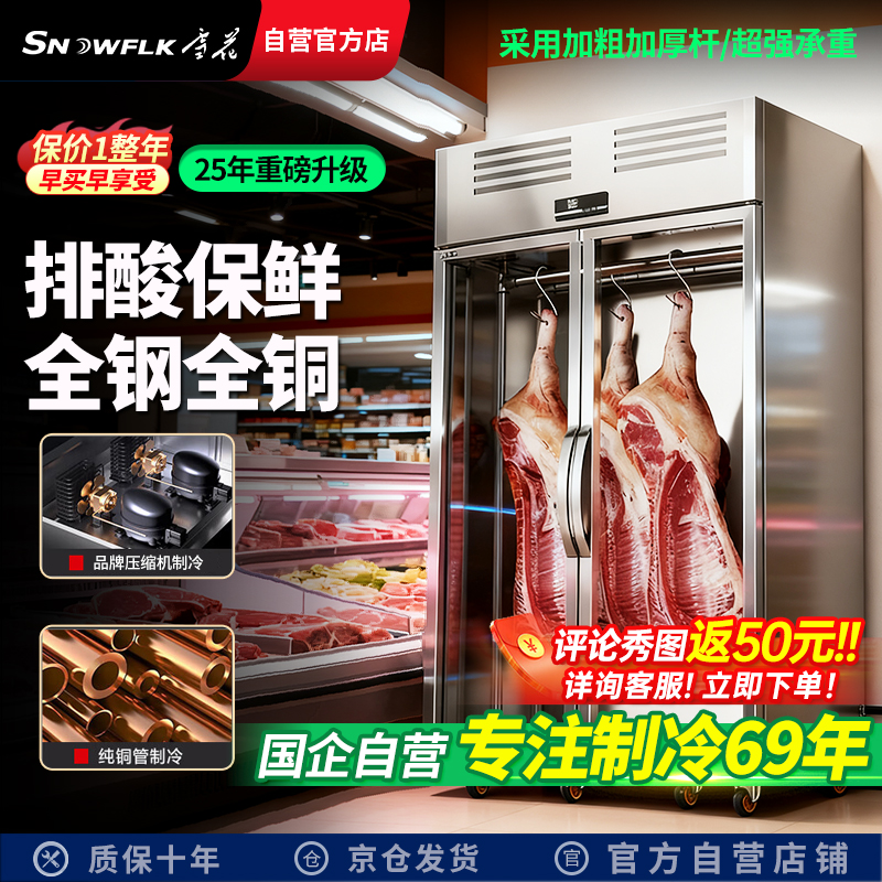 雪花冷藏保鲜柜牛羊肉单门双门