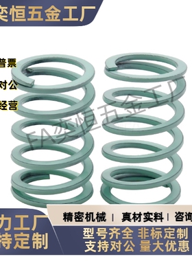 YSWY-D20.5D24.5D30D37D42-L300淡绿色矩形弹簧