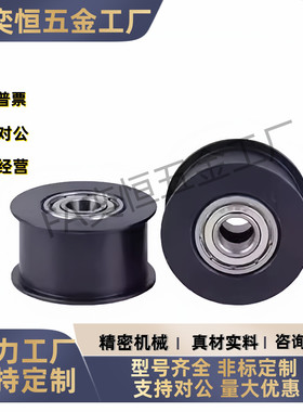 ENG01皮带指向轮45钢发黑HBG25 30-16 21 27 32平皮带用惰轮 现货