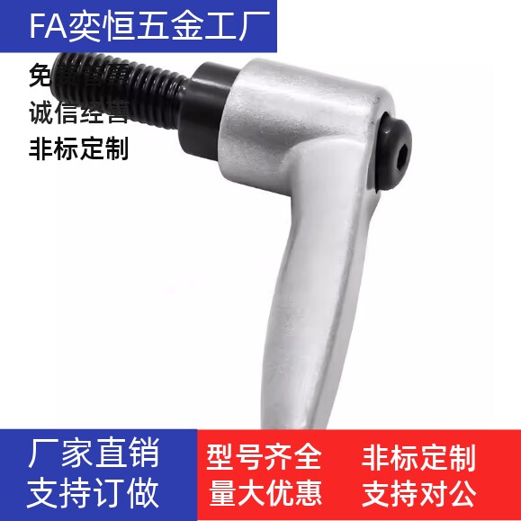 手柄紧定可调位带挡块直杆前端R形HAD96-M8M10-L16L20L25L32L40-E