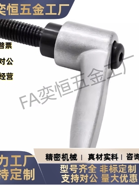 手柄紧定可调位带挡块直杆前端R形 HAD96-M5M6-L12L16L20L25L32-J