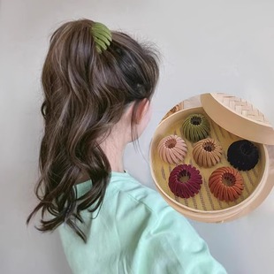 韩国鸟巢发圈盘发器懒人发夹丸子头扎高马尾固定发卡伸缩抓夹批发