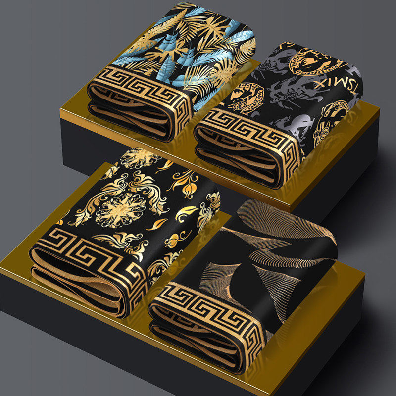 男士内裤冰丝透气四角裤抗菌舒适吸汗裸睡男生四角短裤头夏季新款