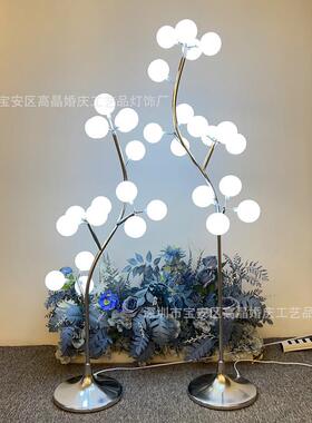 花婚礼OJZ布置装灯16头棉庆树路引舞台摆饰件泡泡灯铁艺电镀婚路
