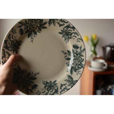 收集Camussay刻绿海葵光AYA平盘中古复陶瓷甜时品盘菜盘brunch盘