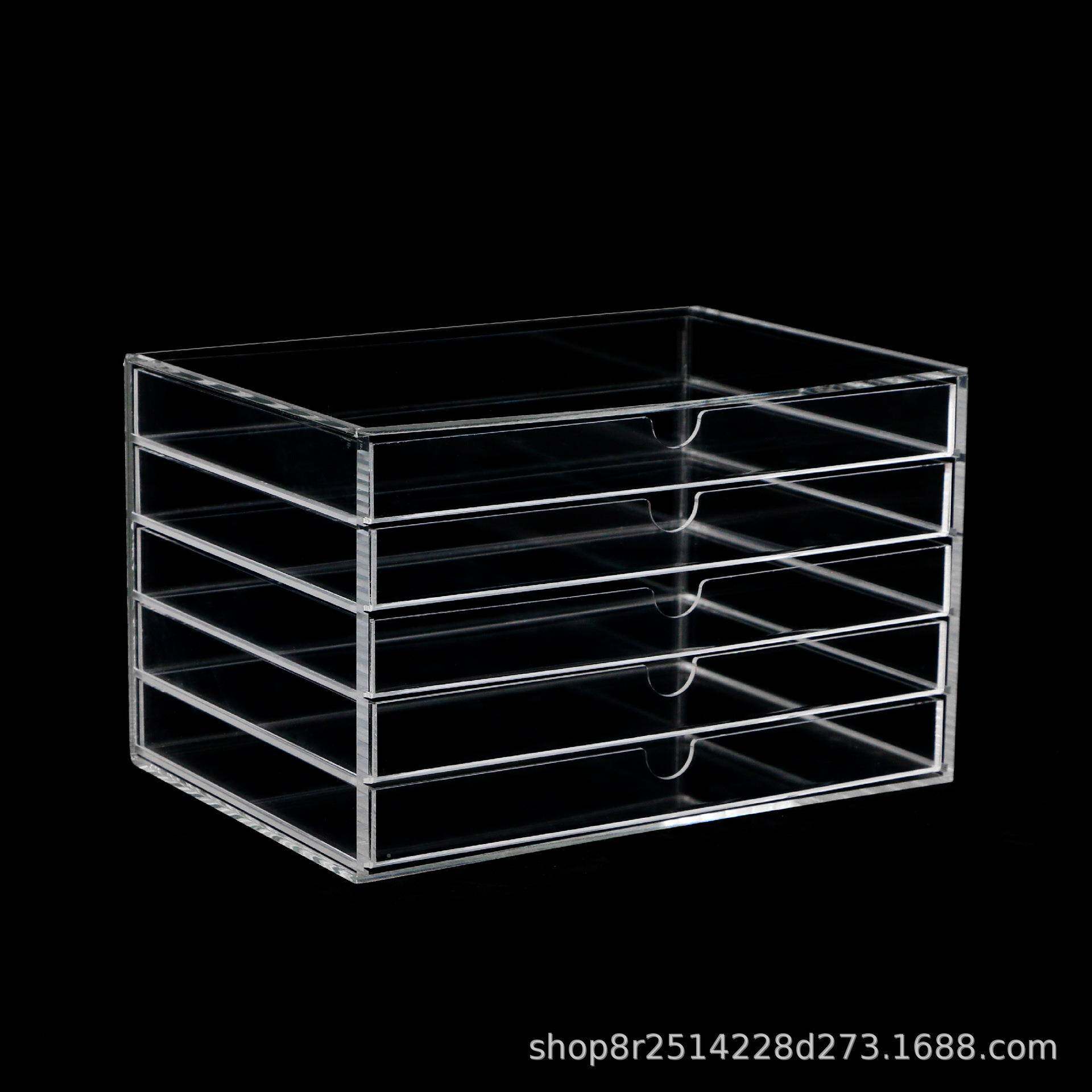 全透明整亚克力抽盒五桌层收纳盒办公室146文具书diy首饰屉理收纳