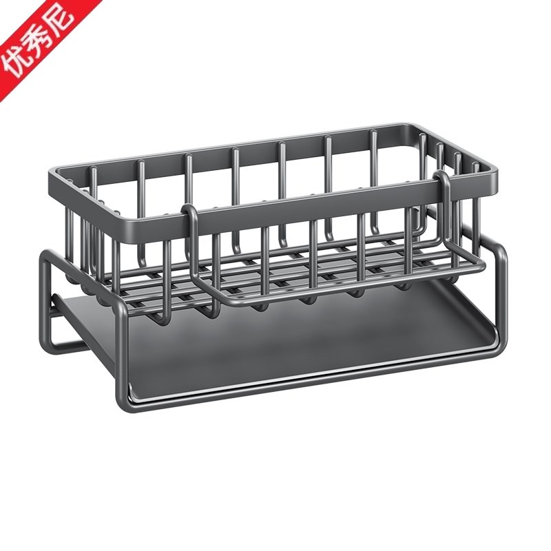 抹布架厨房收纳架洗碗水槽置物架台面调料架子家用海绵沥水篮神器