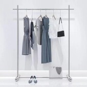 货架衣服架室内外晾衣架 店落地式 服装 店不锈钢侧挂展示架男女童装