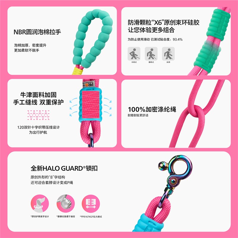 【新色】maogoublue新款小型犬狗狗牵引绳防爆冲外出不勒手遛狗绳