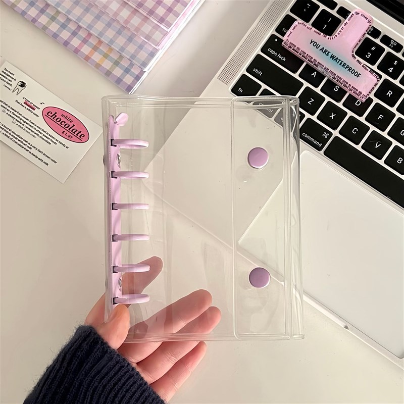 小A7双扣透明卡册PVC彩夹活页拍立得相册3寸小卡专辑卡册收纳册