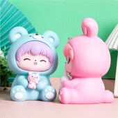 兔子存钱罐儿童女孩储蓄罐可取新款 储钱罐女童生日大号小兔子礼物