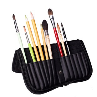 画笔收纳包水粉笔水彩画笔油画笔丙烯画笔收纳袋帆布画笔袋工具袋