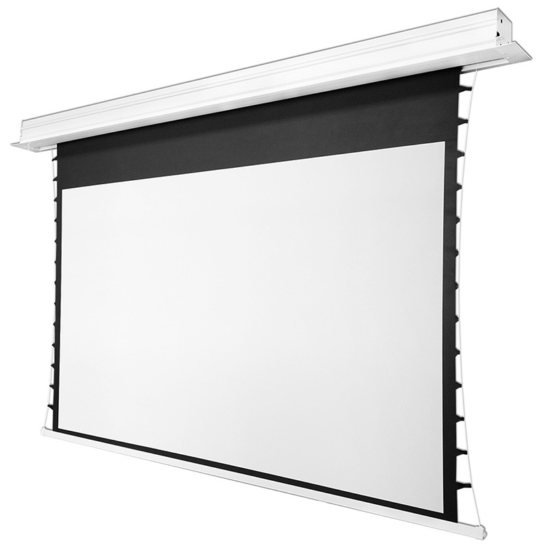 经科JK电动拉线幕布玻纤天花幕软幕透声幕抗光幕高清全封闭天花幕