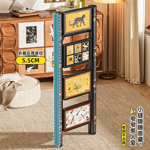 豫之曙中古风梯子家用可折叠覆古小梯子梯凳可携式人字梯室内加厚