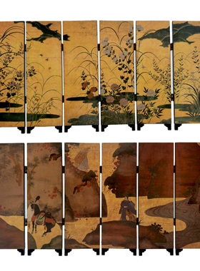 新中式桌面小屏风装饰摆饰玄关书房仿古折屏挡板创意家居摆设送礼