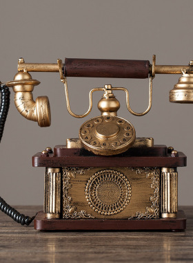 复古怀旧摆件老式黑白电视机收音机留声机电话模型拍照道具装饰品