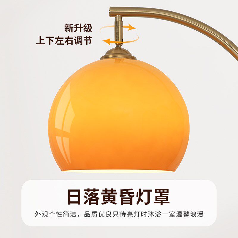 法式中古风落地灯客厅卧室高级感轻奢沙发旁摆件意式极简氛围台灯