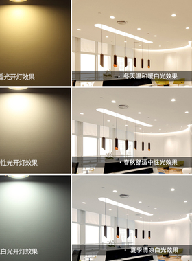 led筒灯8寸24W30瓦嵌入式超薄射灯开孔19 20 21公分天花灯中性光