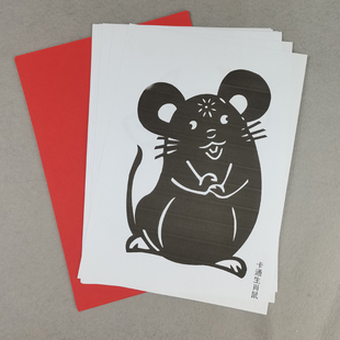 中国风剪纸底稿图案儿童DIY刻纸图样剪纸窗花素材剪纸黑白打印稿