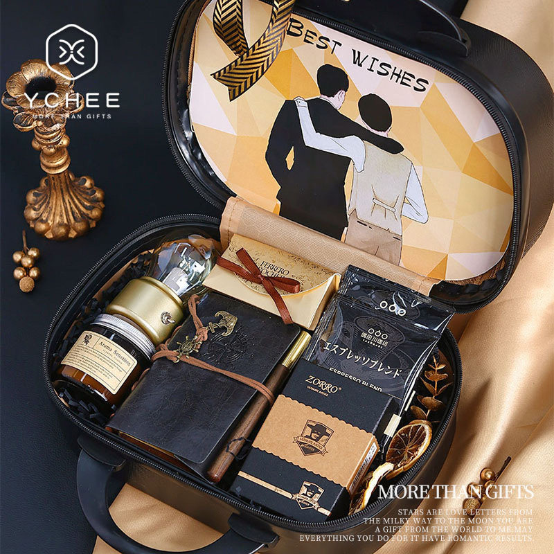 结婚伴手礼男伴郎小众轻奢风礼盒送男士婚礼回礼商务实用生日礼物