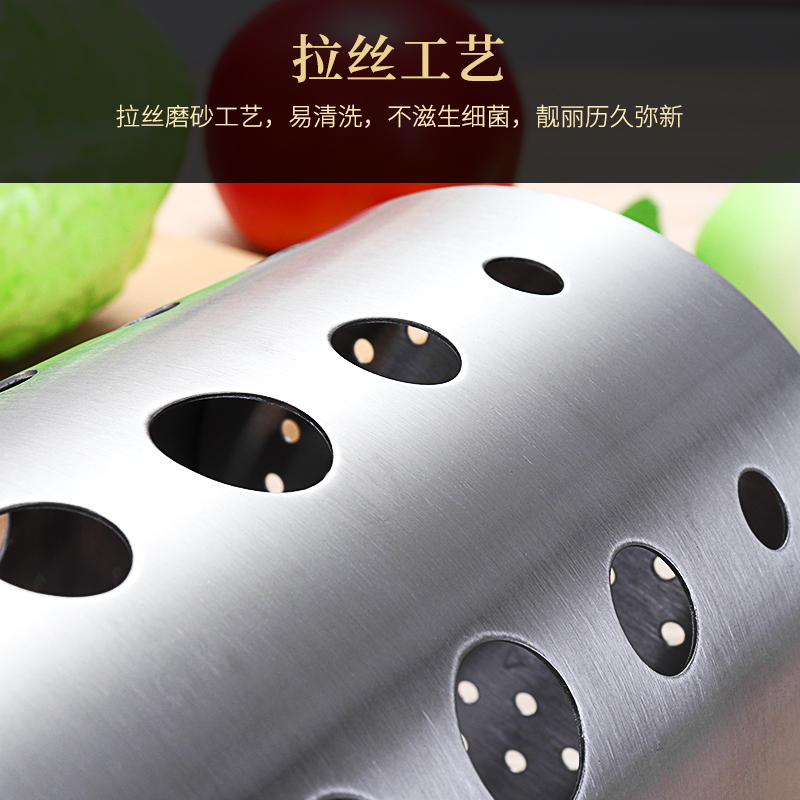 304不锈钢筷子筒加厚家用厨房放餐具置物架篮大号商用收纳沥水笼