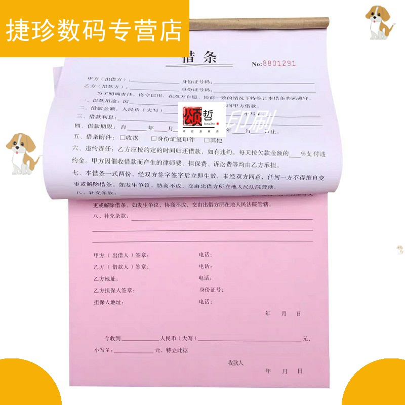 借款正规借条单据法律个人认可欠条本欠款单通用协议担保模板符合
