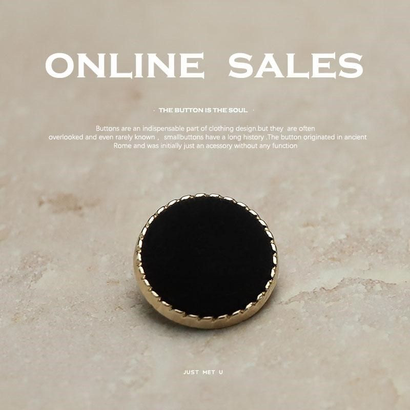 YES艺森 精致优雅植绒金属纽扣毛呢大衣开衫针织衫服装扣子装饰扣