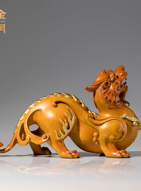 《鸿运貔貅》铜金岁月全黄铜摆件工艺品铜器家厅装饰公司开业礼品
