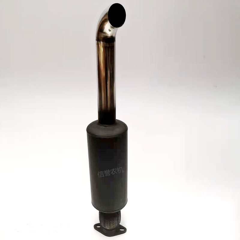 单缸四轮拖拉机排气管带软接底座小型装载机铲车改装车消音器烟筒