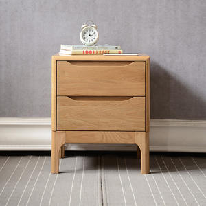 华谊家具北欧全实木床头柜橡木日式卧室床边柜原木柜子收纳储物柜