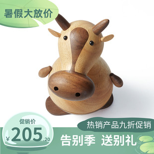 几人设计实木牛八音盒音乐盒天空之城女生女孩生日礼物刻字创意