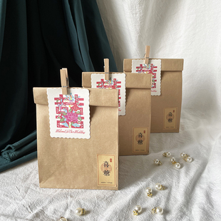 创意囍字卡片结婚中式糖盒配件伴手礼装饰吊卡婚礼游戏抽奖纸卡50